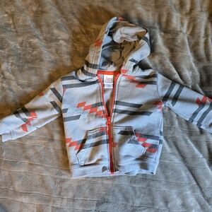 3/$10 Circo Gray and Red Patterned Kids Hoodie